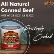 Keystone Meats All Natural Canned Beef 28 Ounce Long Term Shelf Life Emergency Survival Food Canned Meat, Pack of 10
