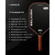 Selkirk Halo Power XL Pickleball Paddle, Raw Carbon