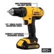 DeWalt DCK241C2 20V MAX Cordless Brushed 2 Tool Compact Drill and Impact Driver Kit