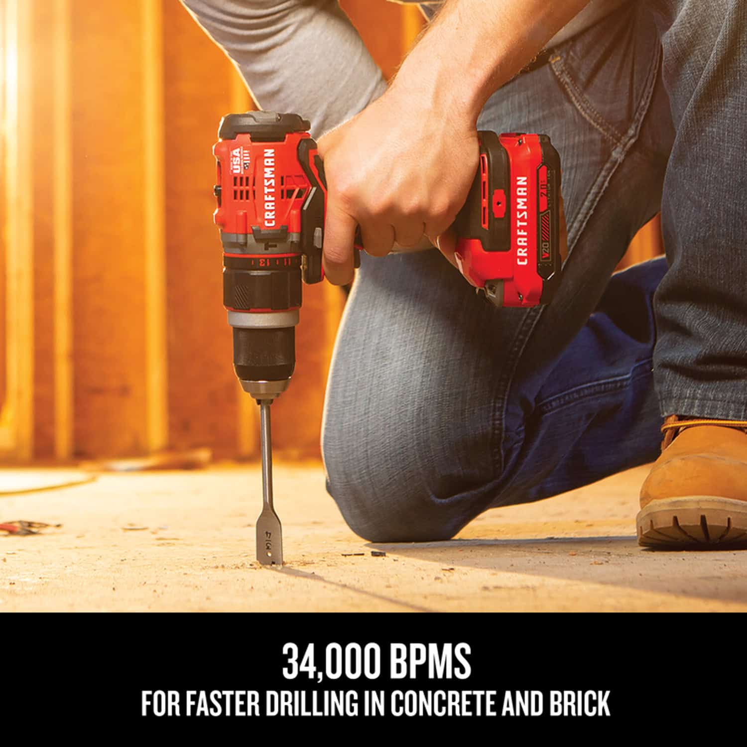 Craftsman CMCD721D2 V20 1/2 in. Brushless Cordless Hammer Drill Kit (Battery & Charger) Craftsman CMCD721D2 V20 1/2 in. Brushless Cordless Hammer Drill Kit (Battery & Charger) - Image 4
