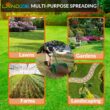 Landzie 24 Inch Compost Spreader and Peat Moss Spreader, Metal Mesh Basket Compost Spreader for Lawn