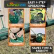 Landzie 24 Inch Compost Spreader and Peat Moss Spreader, Metal Mesh Basket Compost Spreader for Lawn