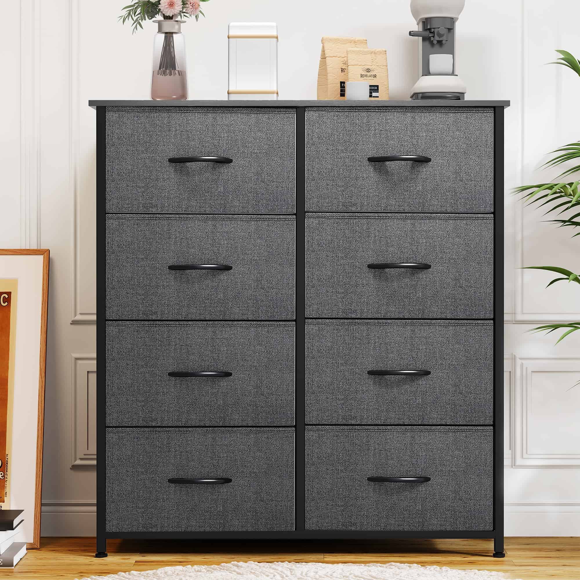 YITAHOME Dresser for Bedroom, Fabric Dresser with 8 Drawers, Tall Dresser, Chest of Drawers for Closet YITAHOME Dresser for Bedroom, Fabric Dresser with 8 Drawers, Tall Dresser, Chest of Drawers for Closet - Image 5