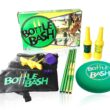 Bottle Bash Outdoor Flying Disc Game Set – Disc Toss Game for Family, Frisbee Target Lawn Game with Poles & Bottles