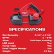 Milwaukee M18 FUEL Cordless Brushless 3-1/4 in. Compact Dual-Trigger Band Saw Tool Only