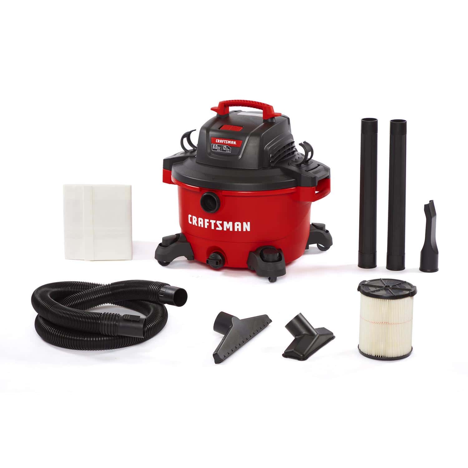 Craftsman 12 gal Corded Wet/Dry Vacuum 10.5 amps 120 V 6 HP Craftsman 12 gal Corded Wet/Dry Vacuum 10.5 amps 120 V 6 HP