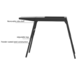 Blackstone 5013 Collapsible 17” and 22” Tabletop Griddle Stand with Adjustable Legs and a Removable Side Shelf, Powder Coated Steel, Black