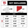 Milwaukee 48-22-9416 SAE Ratcheting Combination Wrench Set (15-Piece)