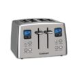 Cuisinart Touch to Toast 4-Slice Stainless Steel Wide Slot Toaster with Crumb Tray