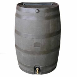 RTS Home Accents 50 Gal. Rain Barrel Walnut Color with Brass Spigot