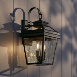 John Timberland Stratton Street 16 1/2" High Black Outdoor Wall Light