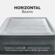 INTEX 64417ED Dura-Beam Deluxe Comfort-Plush High - Rise Air Mattress – 22in Bed Height – 600lb Weight Capacity, Grey
