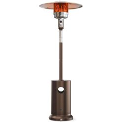 EAST OAK 48,000 BTU Patio Heater for Outdoor Use With Round Table Design, Double-Layer Stainless Steel Burner and Wheels