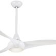 Minka Aire Light Wave Modern White Ceiling Fan 52" with Remote Control