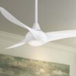 Minka Aire Light Wave Modern White Ceiling Fan 52