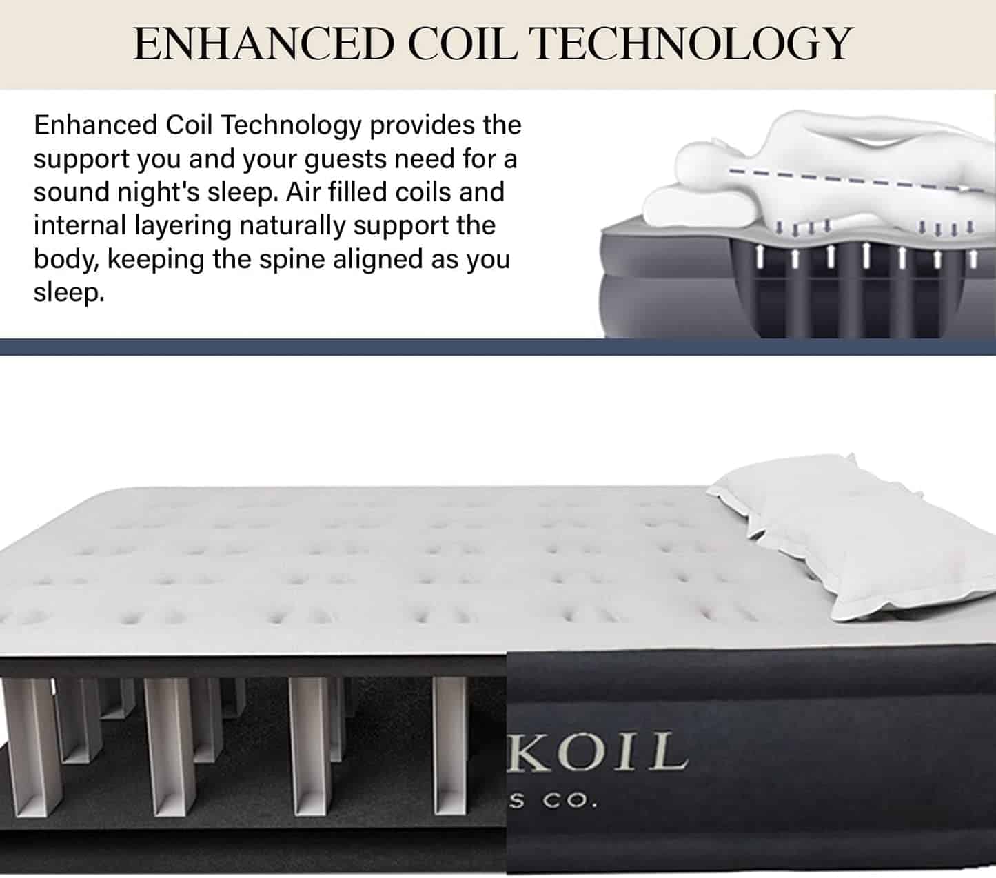 King Koil Luxury Plush Pillow Top Queen Size Air Mattress with Built-in High-Speed Pump King Koil Luxury Plush Pillow Top Queen Size Air Mattress with Built-in High-Speed Pump - Image 3
