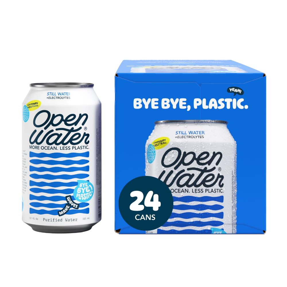 Open Water Still 12oz cans (2 cases, 24 cans) - Sustainable Aluminum Canned Still Water With Electrolytes Open Water Still 12oz cans (2 cases, 24 cans) - Sustainable Aluminum Canned Still Water With Electrolytes