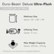 INTEX 64447ED Dura-Beam Deluxe Ultra Plush Air Mattress with Headboard – 18in Bed Height – 600lb Weight Capacity