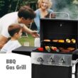MASTER COOK 3 Burner BBQ Propane Gas Grill, Stainless Steel 30,000 BTU Patio Garden Barbecue Grill with Two Foldable Shelves MASTER COOK 3 Burner BBQ Propane Gas Grill, Stainless Steel 30,000 BTU Patio Garden Barbecue Grill with Two Foldable Shelves