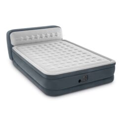 INTEX 64447ED Dura-Beam Deluxe Ultra Plush Air Mattress with Headboard – 18in Bed Height – 600lb Weight Capacity