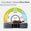 INTEX 64447ED Dura-Beam Deluxe Ultra Plush Air Mattress with Headboard – 18in Bed Height – 600lb Weight Capacity