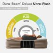 Intex Dura-Beam Deluxe Ultra Plush Air Mattress – 18in Bed Height – 600lb Weight Capacity – Queen Size