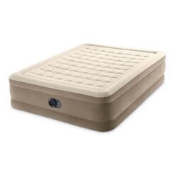 Intex Dura-Beam Deluxe Ultra Plush Air Mattress – 18in Bed Height – 600lb Weight Capacity – Queen Size