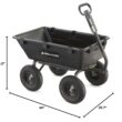 Gorilla Carts 6 Cu Ft Poly Yard Dump Cart and Utility Wagon, Steel Frame, 1200 Pound Heavy Duty Capacity, Black