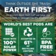 World's Best Half Caff Dark Roast Coffee 100ct. Solar Energy Produced Recyclable Single Serve Dark Roast Coffee Pods