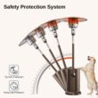EAST OAK 48,000 BTU Patio Heater for Outdoor Use With Round Table Design, Double-Layer Stainless Steel Burner and Wheels