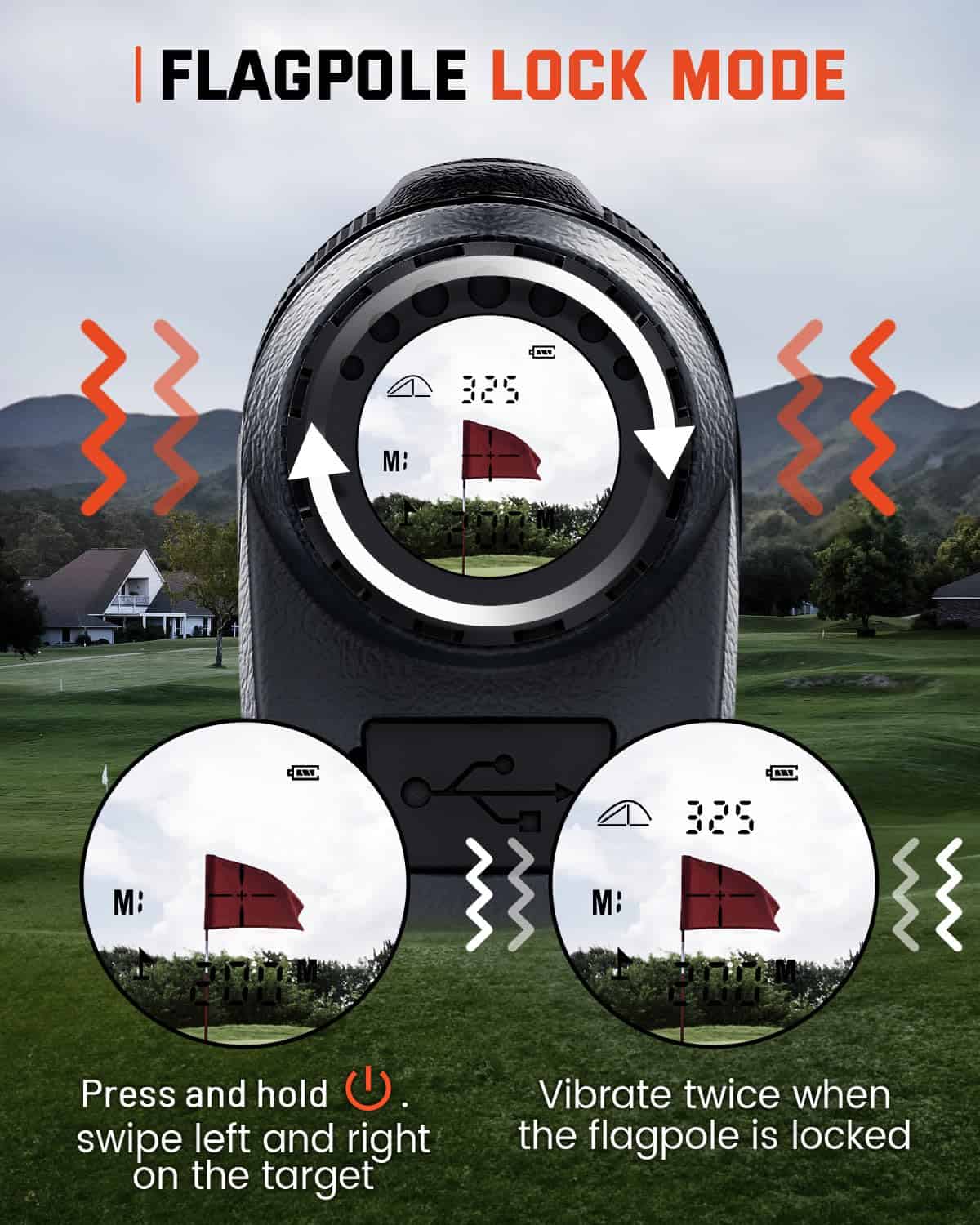 Bestsee Golf Rangefinder with Slope, 7X Magnification, USB-C Rechargeable Rangefinders Magnet Strip Bestsee Golf Rangefinder with Slope, 7X Magnification, USB-C Rechargeable Rangefinders Magnet Strip - Image 5