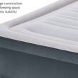 INTEX 64417ED Dura-Beam Deluxe Comfort-Plush High - Rise Air Mattress – 22in Bed Height – 600lb Weight Capacity, Grey