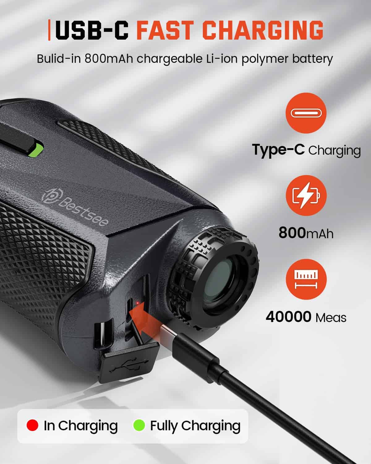 Bestsee Golf Rangefinder with Slope, 7X Magnification, USB-C Rechargeable Rangefinders Magnet Strip Bestsee Golf Rangefinder with Slope, 7X Magnification, USB-C Rechargeable Rangefinders Magnet Strip - Image 2