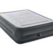 INTEX 64417ED Dura-Beam Deluxe Comfort-Plush High-Rise Air Mattress – 22in Bed Height – 600lb Weight Capacity, Grey