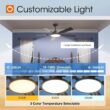 addlon Ceiling Fans with Lights, 52 inch Black Ceiling Fan with Light and Remote Control