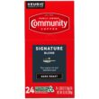 Community Coffee Signature Blend 96 Count Coffee Pods, Dark Roast, Compatible with Keurig 2.0 K-cup Brewers, 24 Count (Pack of 4)
