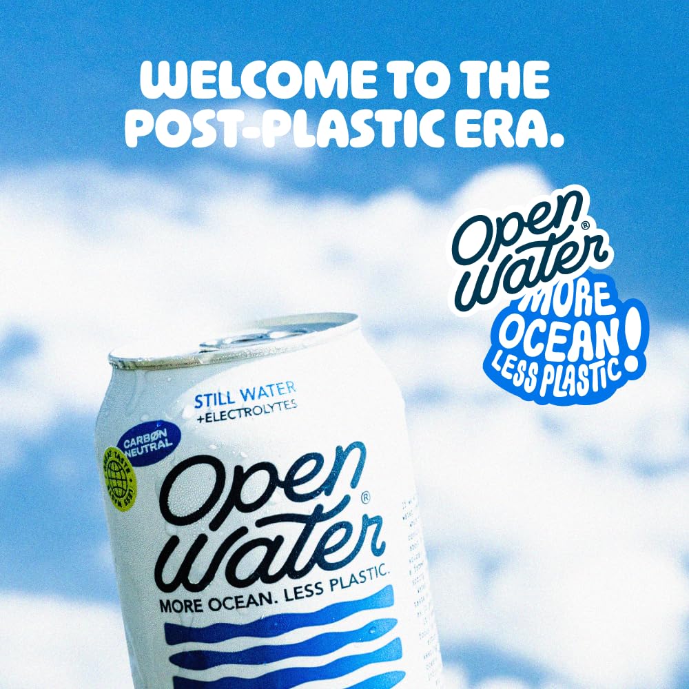 Open Water Still 12oz cans (2 cases, 24 cans) - Sustainable Aluminum Canned Still Water With Electrolytes Open Water Still 12oz cans (2 cases, 24 cans) - Sustainable Aluminum Canned Still Water With Electrolytes - Image 2