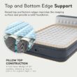 INTEX 64447ED Dura-Beam Deluxe Ultra Plush Air Mattress with Headboard – 18in Bed Height – 600lb Weight Capacity