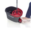 O-Cedar EasyWring Microfiber Spin Mop, Bucket Floor Cleaning System, Red, Gray
