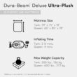 Intex Dura-Beam Deluxe Ultra Plush Air Mattress – 18in Bed Height – 600lb Weight Capacity – Queen Size