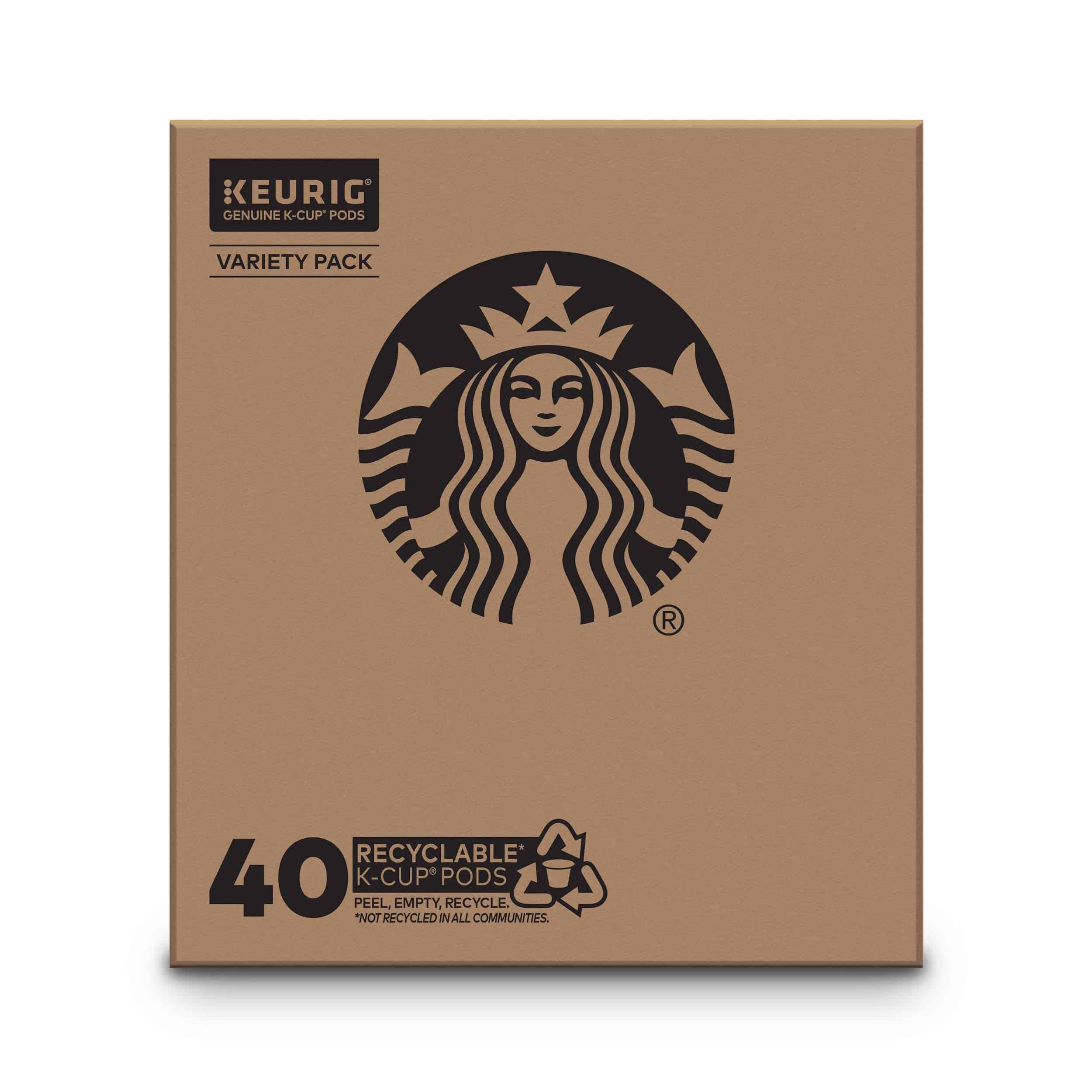 Starbucks K-Cup Coffee Pods - Starbucks Blonde, Medium, Dark Roast & Flavored Coffee - Variety Pack for Keurig Brewers - 1 box (40 pods total) Starbucks K-Cup Coffee Pods - Starbucks Blonde, Medium, Dark Roast & Flavored Coffee - Variety Pack for Keurig Brewers - 1 box (40 pods total) - Image 2