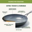 GreenPan Valencia Pro Hard Anodized 11 Piece Cookware Pots and Pans Set, Dishwasher & Oven Safe, Gray