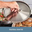 All-Clad D3 3-Ply Stainless Steel Fry Pan 12 Inch, Induction, Oven Broiler Safe 500F, Lid Safe 350F, Silver