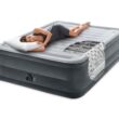 INTEX 64417ED Dura-Beam Deluxe Comfort-Plush High - Rise Air Mattress – 22in Bed Height – 600lb Weight Capacity, Grey