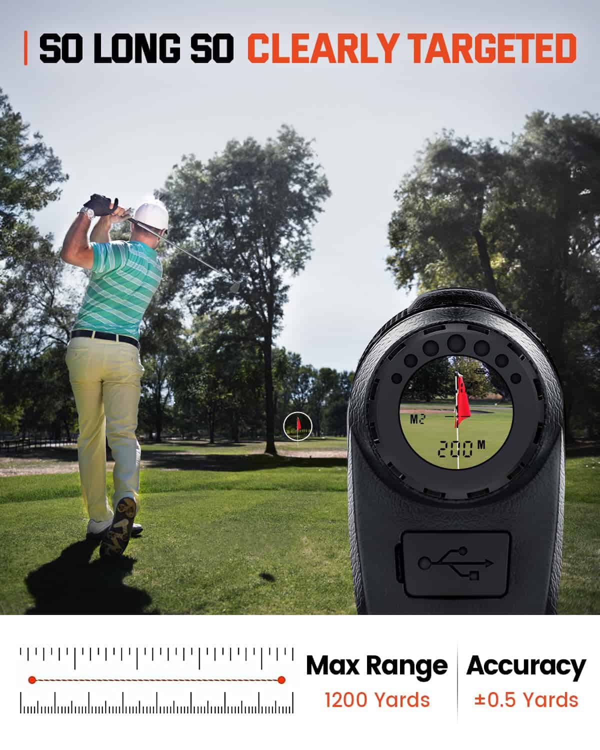 Bestsee Golf Rangefinder with Slope, 7X Magnification, USB-C Rechargeable Rangefinders Magnet Strip Bestsee Golf Rangefinder with Slope, 7X Magnification, USB-C Rechargeable Rangefinders Magnet Strip - Image 7