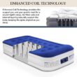 King Koil Luxury Twin Air Mattress with Built-in High Speed Pump for Camping, Home & Guests