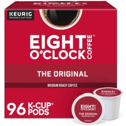 Eight O'Clock Coffee The Original Keurig Single-Serve K-Cup Pods, Medium Roast Coffee, 96 Count (4 Packs of 24)