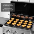 MASTER COOK 3 Burner BBQ Propane Gas Grill, Stainless Steel 30,000 BTU Patio Garden Barbecue Grill with Two Foldable Shelves MASTER COOK 3 Burner BBQ Propane Gas Grill, Stainless Steel 30,000 BTU Patio Garden Barbecue Grill with Two Foldable Shelves