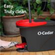 O-Cedar EasyWring Microfiber Spin Mop, Bucket Floor Cleaning System, Red, Gray