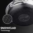 SNOWCLAD Pots and Pans set non stick, 10 pcs Hybrid Stainless Steel Cookware Sets, non stick Frying Pans